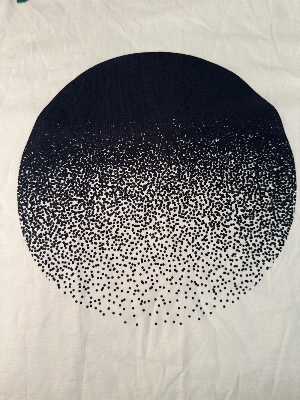 Selected Homme, White Graphic Dot Circle Cotton T-Shirt - Picture 2 of 9